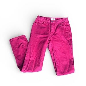 Vtg Guess Jeans Size 28 Red Denim Mid Rise Tapered Leg 100% Cotton USA 90s